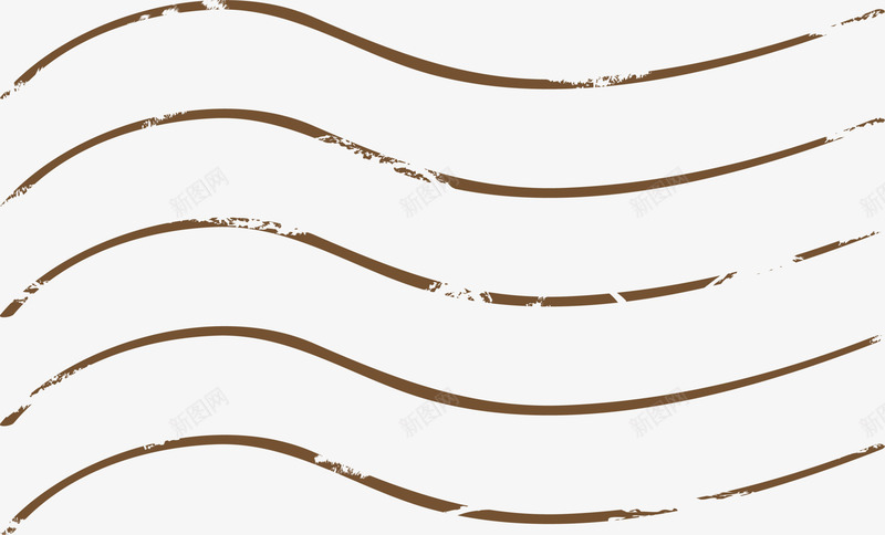棕色曲线线条png免抠素材_新图网 https://ixintu.com 免抠PNG 曲线 棕色 波形 纹理 线条 边框纹理