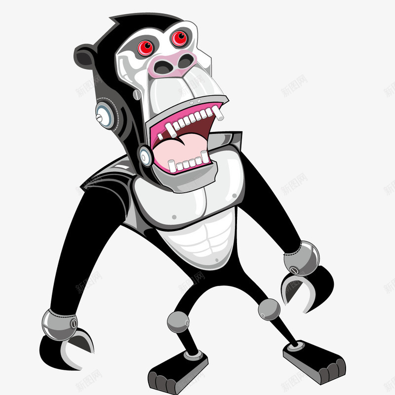 儿童玩具png免抠素材_新图网 https://ixintu.com 手绘猩猩图 红眼的猩猩 超级大猩猩