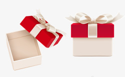 红白相间礼物盒红白礼物盒高清图片