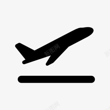 飞机起飞符号图标图标
