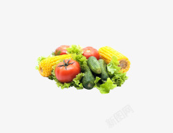 玉米黄瓜组合素材