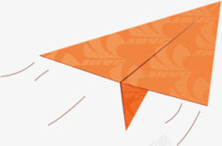 橙色纸飞机宣传栏素材