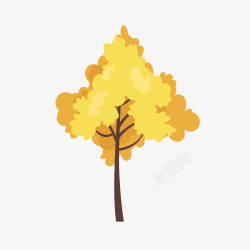 秋季枯树卡通树矢量图高清图片