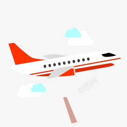 民航飞机卡通手绘民航飞机图矢量图高清图片