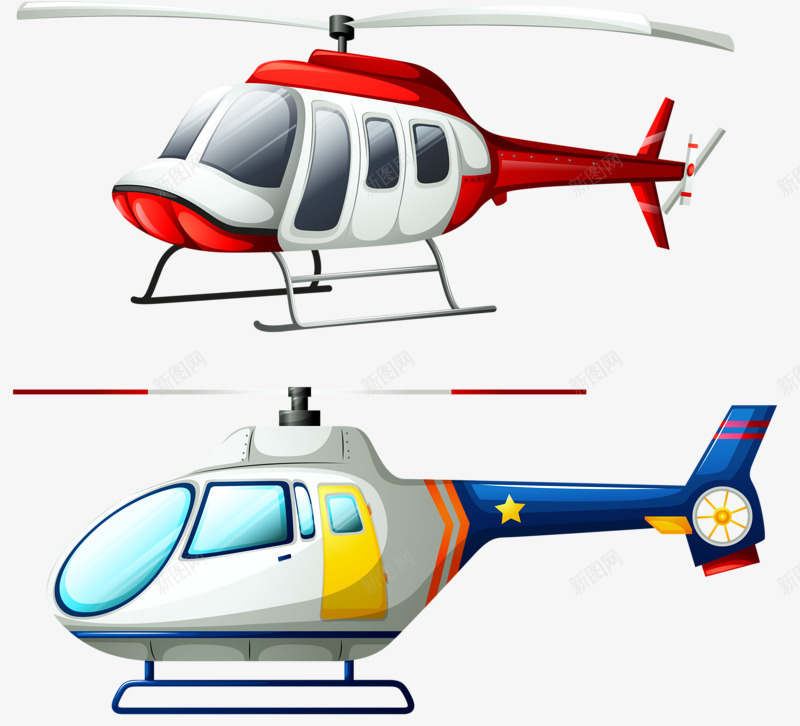两架直升飞机png免抠素材_新图网 https://ixintu.com 直升飞机 红色直升飞机 飞机 飞行的直升飞机