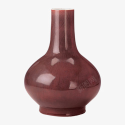 古代艺术品红色花瓶高清图片