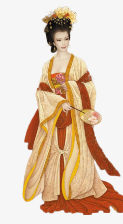 妃嫔工笔画中国风古代妃嫔高清图片