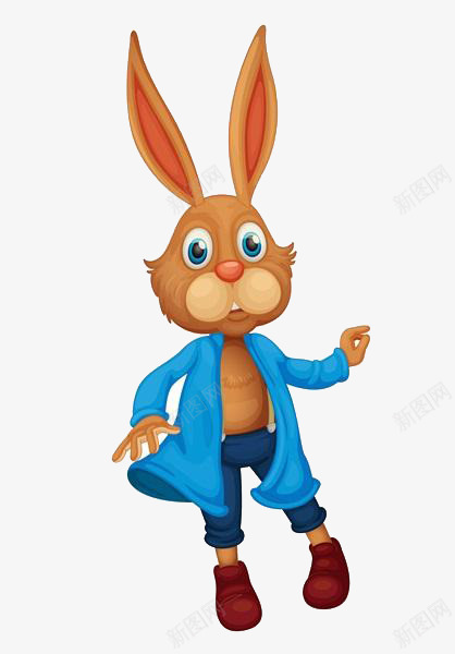 卡通兔子png免抠素材_新图网 https://ixintu.com 免扣兔子 兔子 兔子素材 卡通 穿衣服的兔子