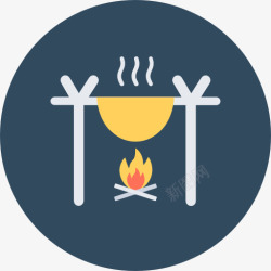 篝火烧烤Barbecue图标高清图片