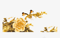 牡丹花鸟牡丹高清图片