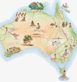 古代澳洲地图素材