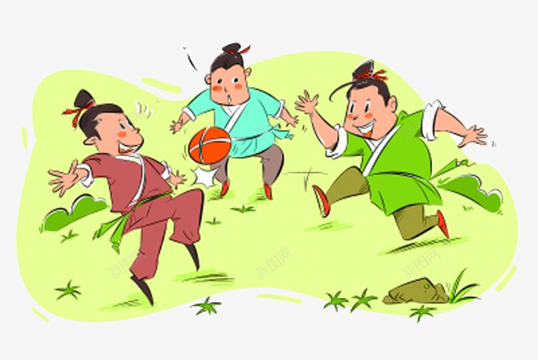 古代人也爱玩的游戏蹴鞠png免抠素材_新图网 https://ixintu.com 也爱玩 古代人 游戏 蹴鞠