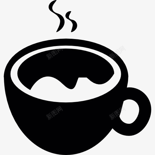 热咖啡杯的图标png_新图网 https://ixintu.com 咖啡店 喝热饮料 杯子 茶叶 食品