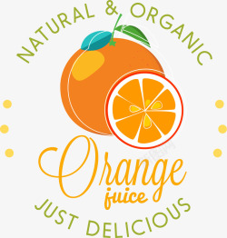 橙子清新色彩水果卡通夏季手绘橙子插画矢量图高清图片