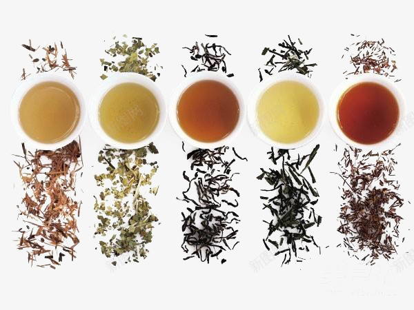 五类颜色不同茶和茶叶png免抠素材_新图网 https://ixintu.com 5色 免扣 免扣细节 细节 茶 茶叶