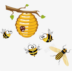 采蜂蜜的蜜蜂素材