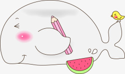 睡着的鲸鱼画家鲸鱼矢量图高清图片