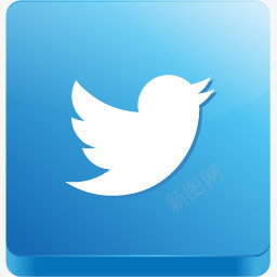 Twitter小鸟3D社交媒体图标图标