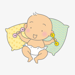宝宝枕头婴儿高清图片