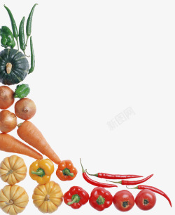 营养组合蔬菜平铺组合高清图片