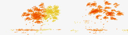 枫叶黄色红色环境渲染效果彩绘上色素材