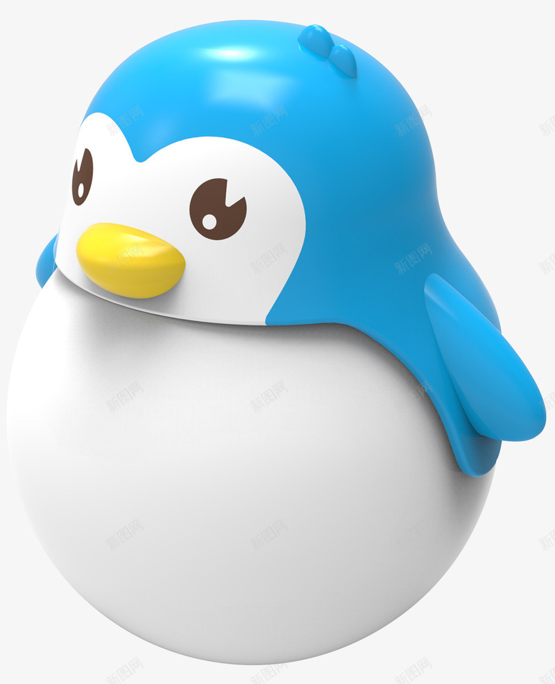 卡通玩具企鹅png免抠素材_新图网 https://ixintu.com 企鹅 卡通 可爱 塑料 玩具 蓝色