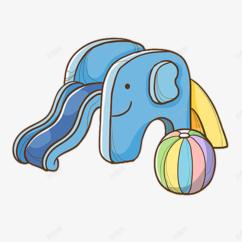 大象滑梯png免抠素材_新图网 https://ixintu.com 儿童 卡通 可爱 图案 大象 婴儿 宝宝 小清新 彩色 滑梯 玩具 装饰