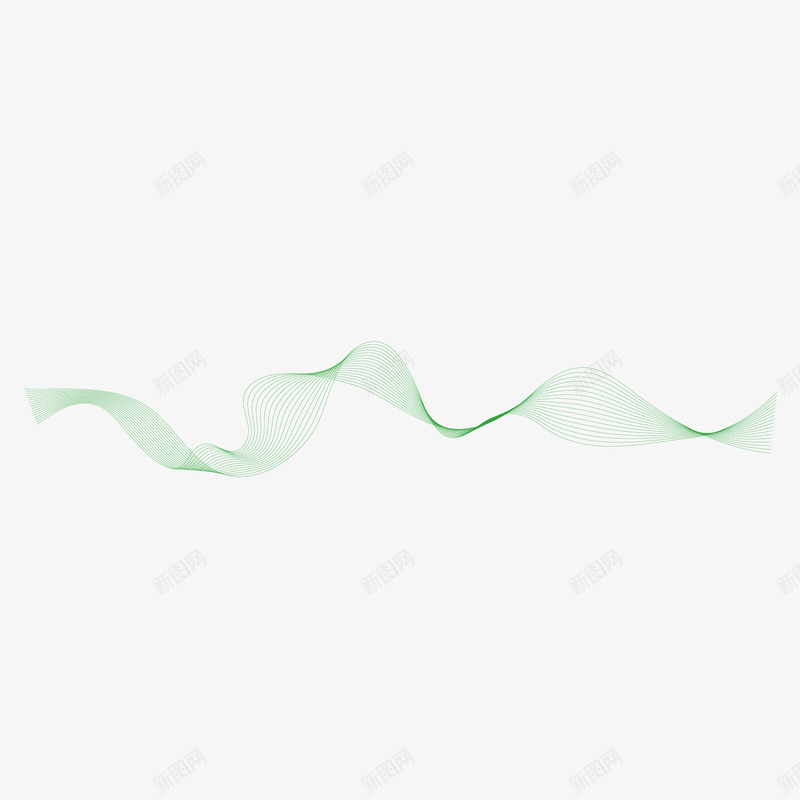 绿色蜿蜒纱带曲线png免抠素材_新图网 https://ixintu.com 曲线 纱带 绿色 蜿蜒