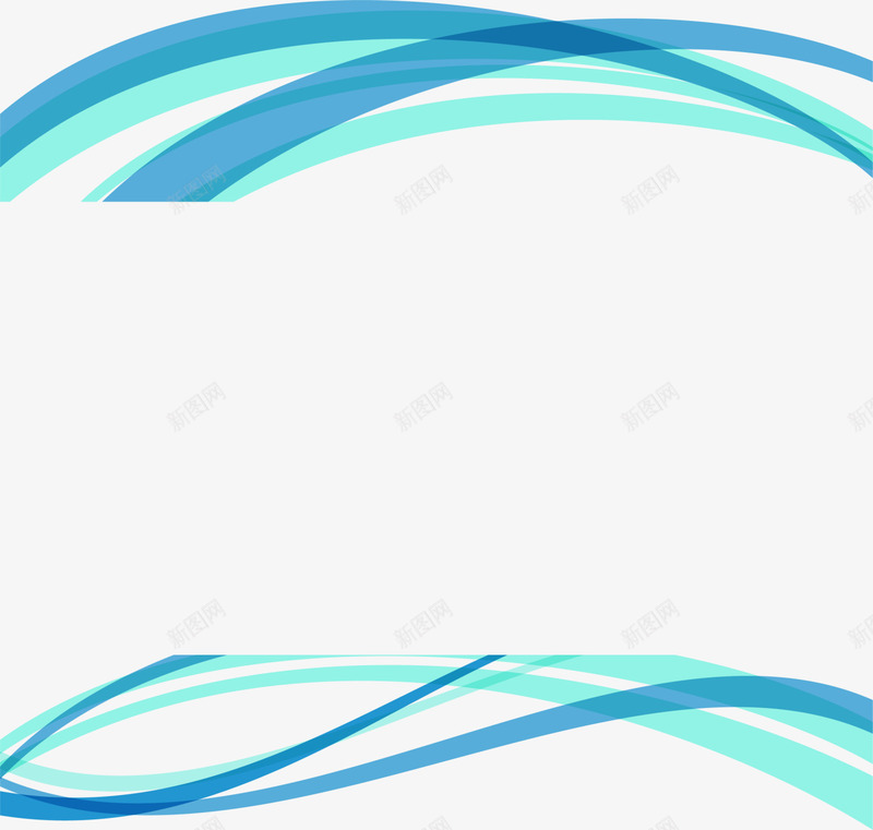 蓝色曲线线条png免抠素材_新图网 https://ixintu.com 交织线条 曲线 波形花纹 海浪 纹理 蓝色线条 边框纹理