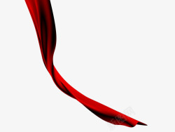 红色弯曲交织丝带素材