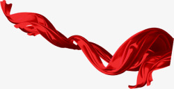 红色漂浮活动丝带素材