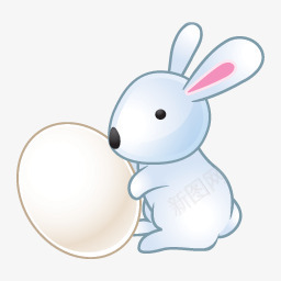 小白兔和鸡蛋图标图标