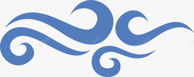 蓝色海浪曲线图标png_新图网 https://ixintu.com 大海 波浪曲线 波浪线 海浪logo 海浪图标 海浪曲线 蓝色图标 蓝色标识logo