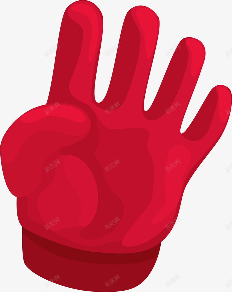 红色手指png免抠素材_新图网 https://ixintu.com 卡通手 卡通手图 卡通竖拇指 可爱手指 手势 手型图 手姿势 手指 手掌 拇指 矢量手