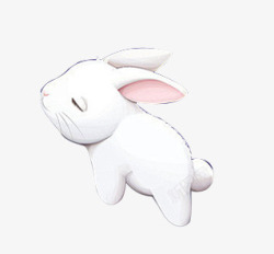 白色萌兔可爱兔子素材