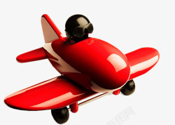 红色飞机玩具素材