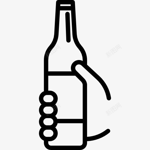一瓶图标png_新图网 https://ixintu.com 啤酒 酒 酒精的手势 食品 饮料