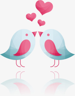 亲吻小鸟亲吻的粉色小鸟高清图片