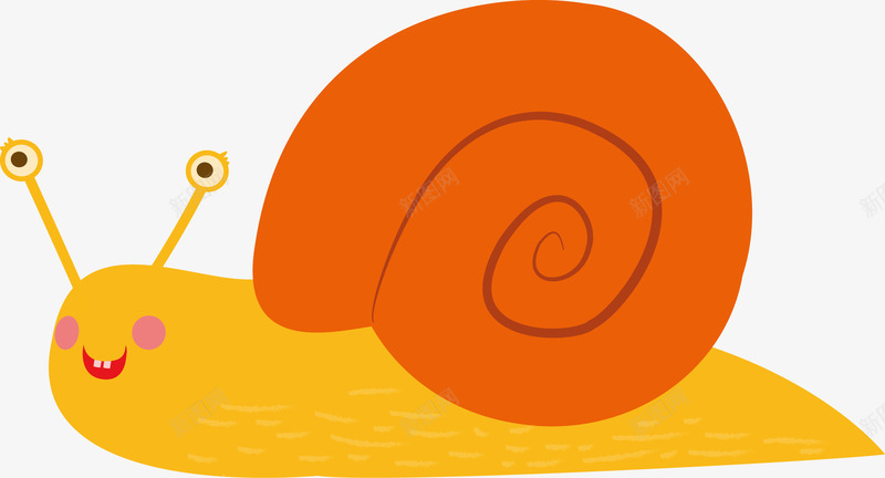 卡通动物png免抠素材_新图网 https://ixintu.com 人偶玩具 动物 卡通动物 卡通手绘 可爱 蜗牛