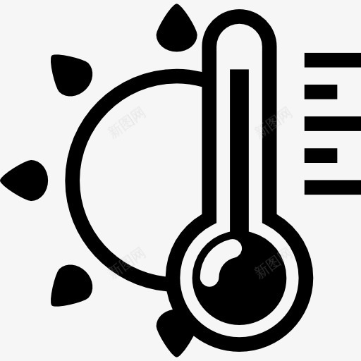 温度图标png_新图网 https://ixintu.com 华氏 夏季 天气 太阳 工具和用具 度 摄氏 水星 温度 温度计