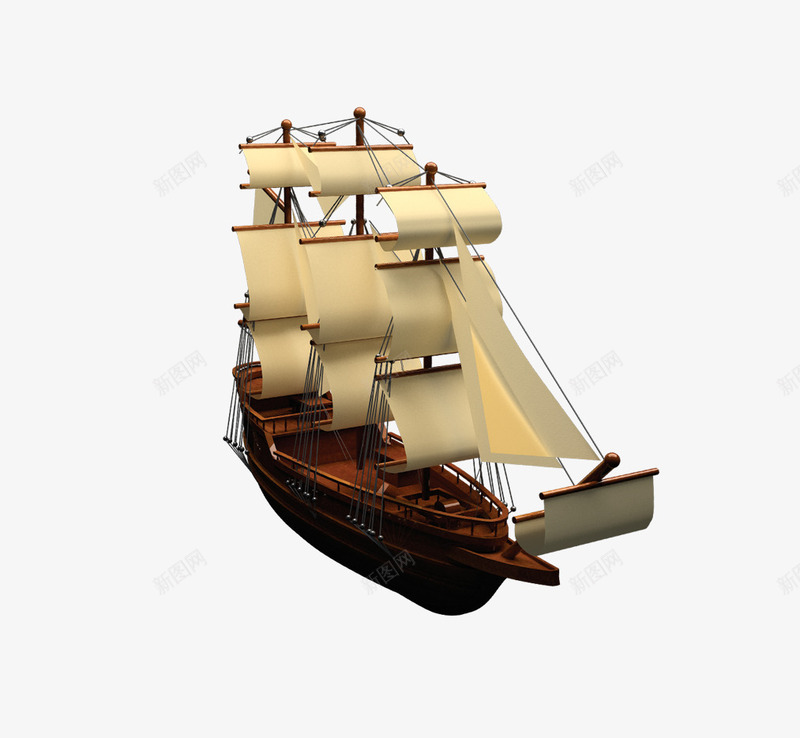 古代木头小船png免抠素材_新图网 https://ixintu.com 古代 小船 木头 素材 起航
