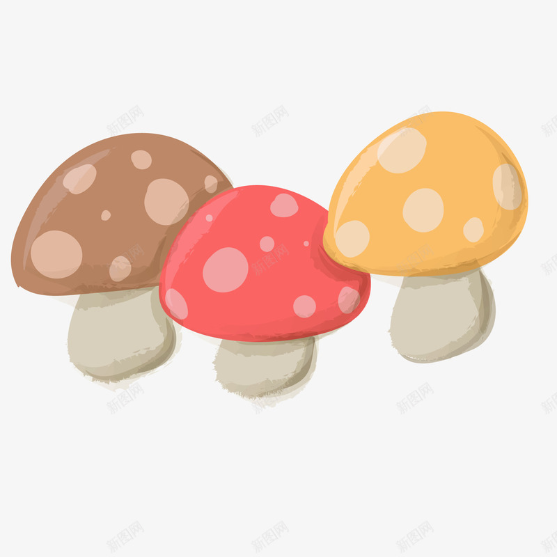 卡通手绘蘑菇矢量图ai免抠素材_新图网 https://ixintu.com 卡通 手绘 植物设计 秋天 秋季 蘑菇设计 矢量图
