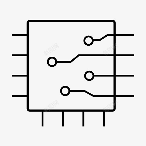 芯片连接技术技术组合png免抠素材_新图网 https://ixintu.com Chip connection technology 技术 芯片 连接