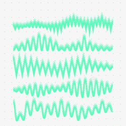 绿色声波曲线矢量图素材