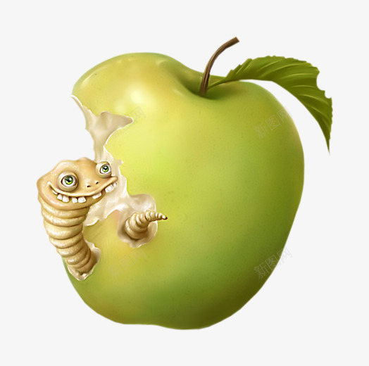 有虫坏了的苹果png免抠素材_新图网 https://ixintu.com png图片 坏掉 水果 苹果 虫 青苹果