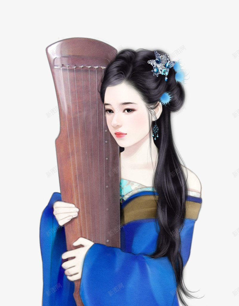 古代美女抱琵琶png免抠素材_新图网 https://ixintu.com 古代 琵琶 素材 美女