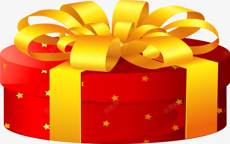 圣诞节圣诞礼物盒png免抠素材_新图网 https://ixintu.com 圣诞礼物 圣诞礼物盒 圣诞节 红色礼盒 金色丝带 金色蝴蝶结