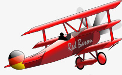 卡通红色小飞机素材