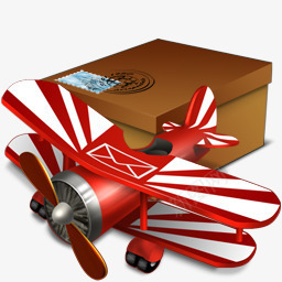 飞机纸盒子图标png_新图网 https://ixintu.com 盒子 飞机
