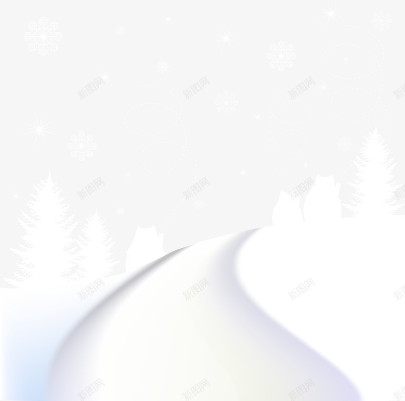 白色冬季景观png免抠素材_新图网 https://ixintu.com 冬季风景 玩雪 白色 背景装饰 雪 雪坡